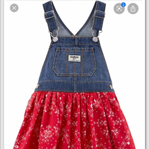 OshKosh B'gosh Other - Osh Kosh B’Gosh bandana and jean overall dress